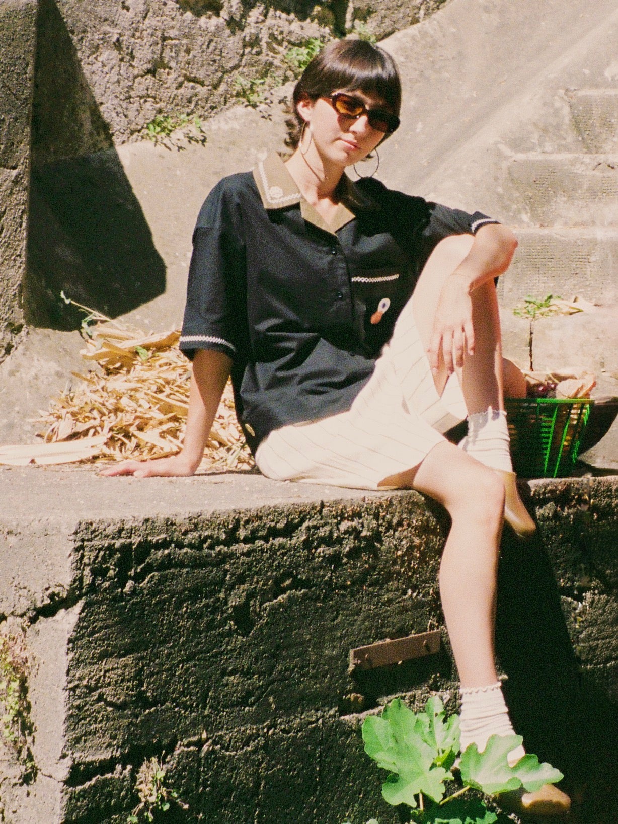 Le short Campana en lin "Melon"