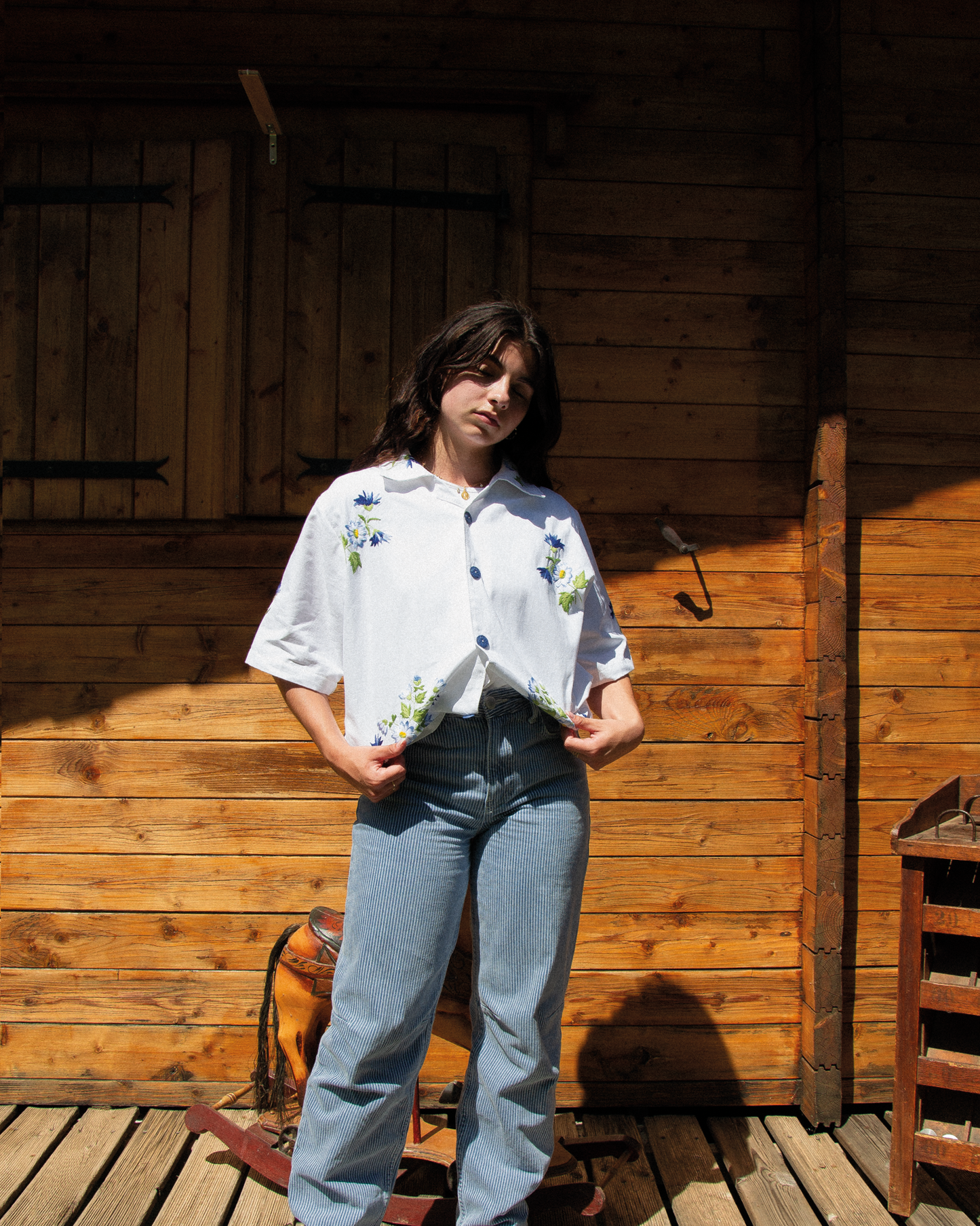 La chemise bleuet