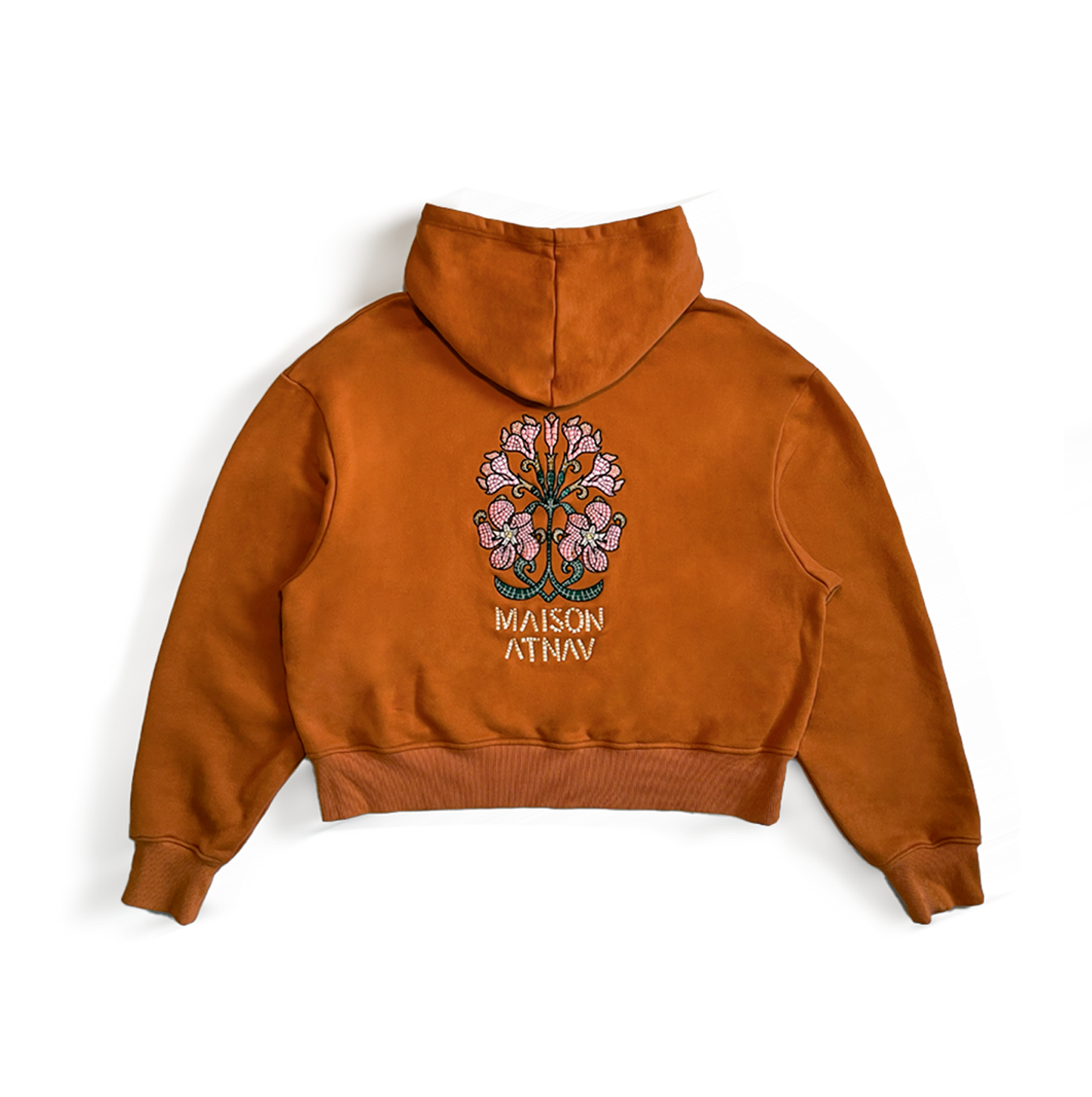 Le sweat à capuche boxy mosaïque
