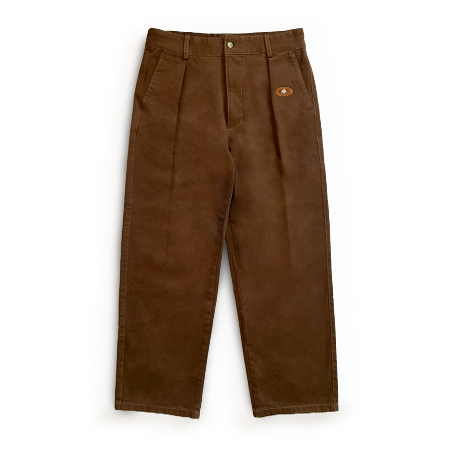 Le pantalon cardo brun