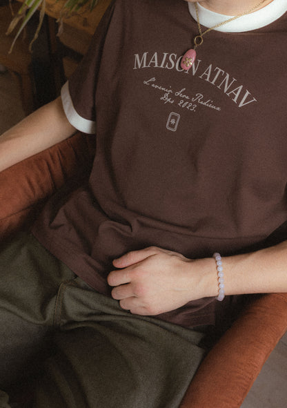 Le tee-shirt M.A marron/écru