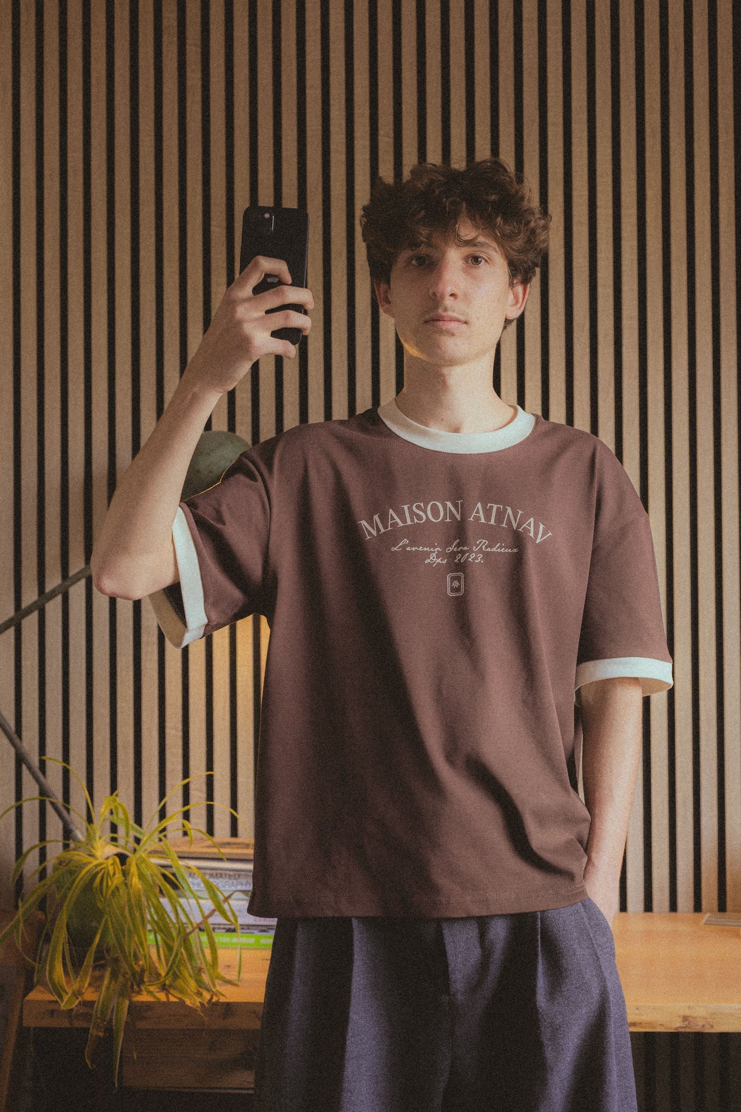 Le tee-shirt M.A marron/écru