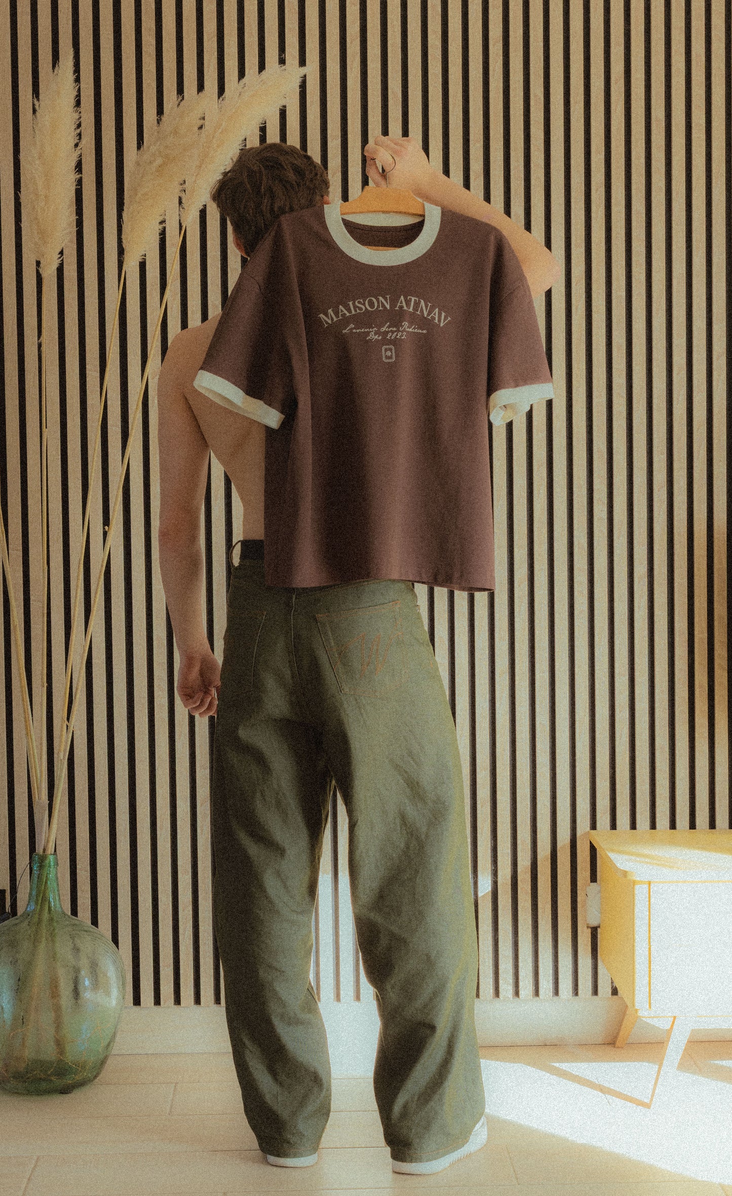 Le tee-shirt M.A marron/écru