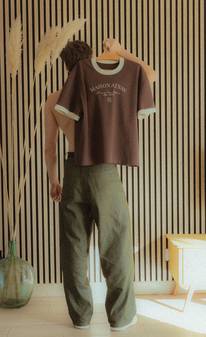 Le tee-shirt M.A marron/écru