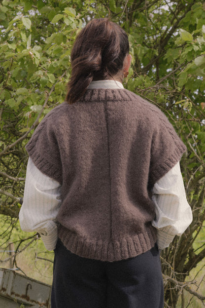 Le gilet sans manches en mohair