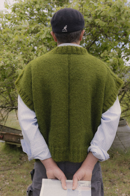 Le gilet sans manches en mohair