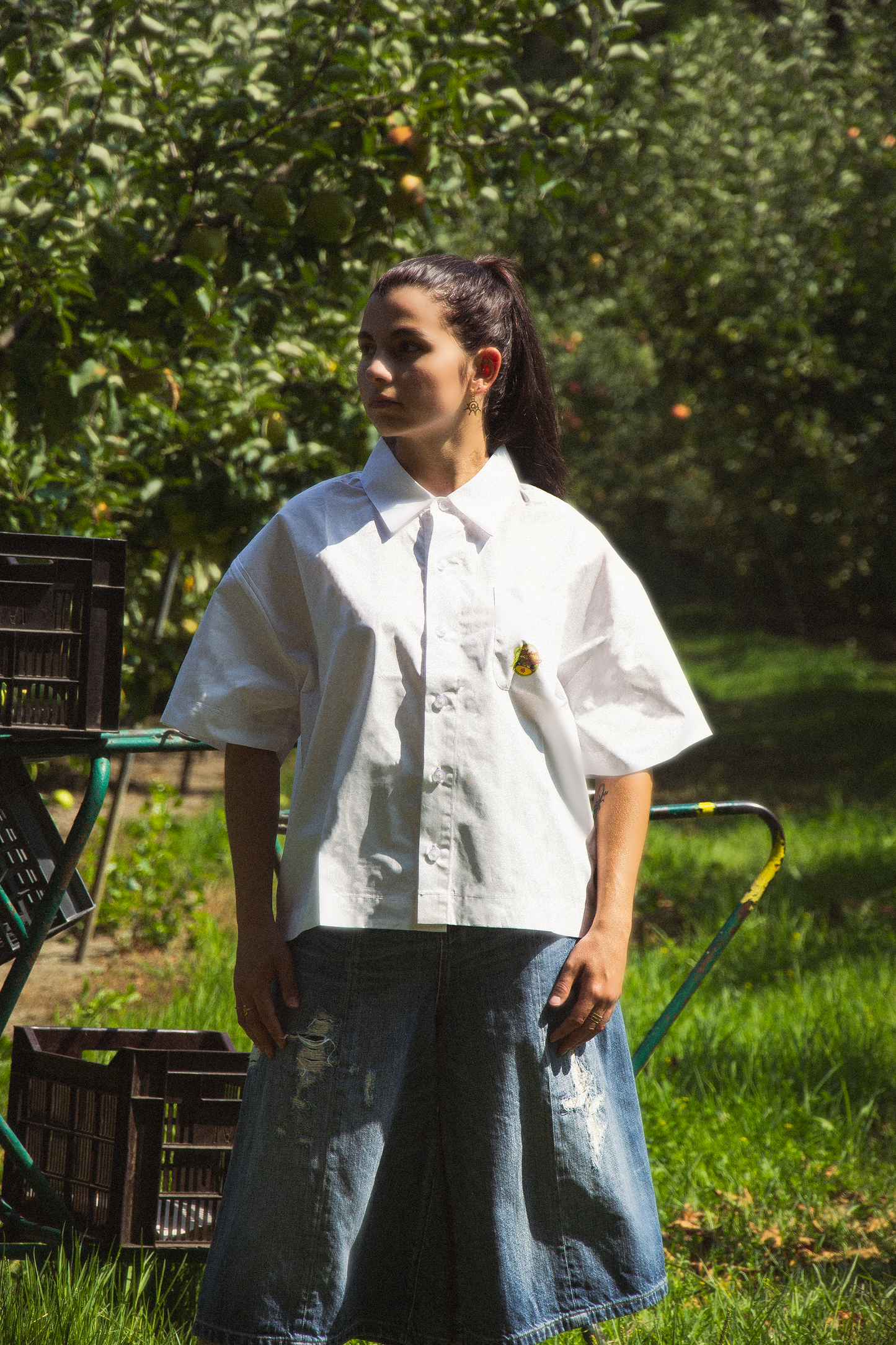 La chemise pêche jaune