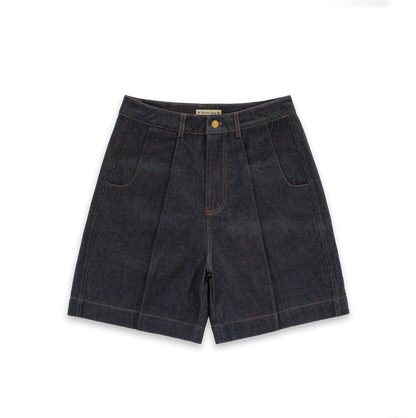 Le short Campana en denim "mûre"
