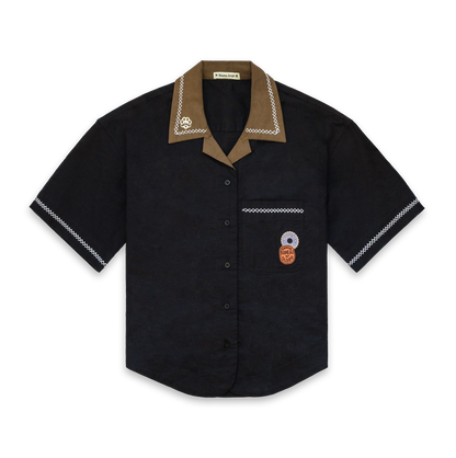 La chemise en lin "olive noire"