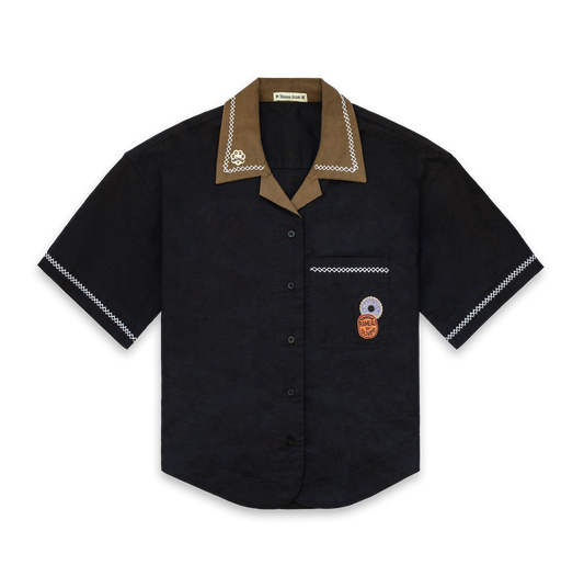 La chemise en lin "olive noire"