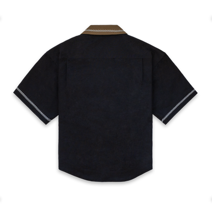 La chemise en lin "olive noire"