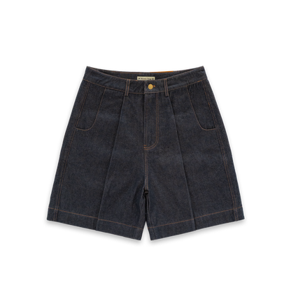 Le short Campana en denim "mûre"