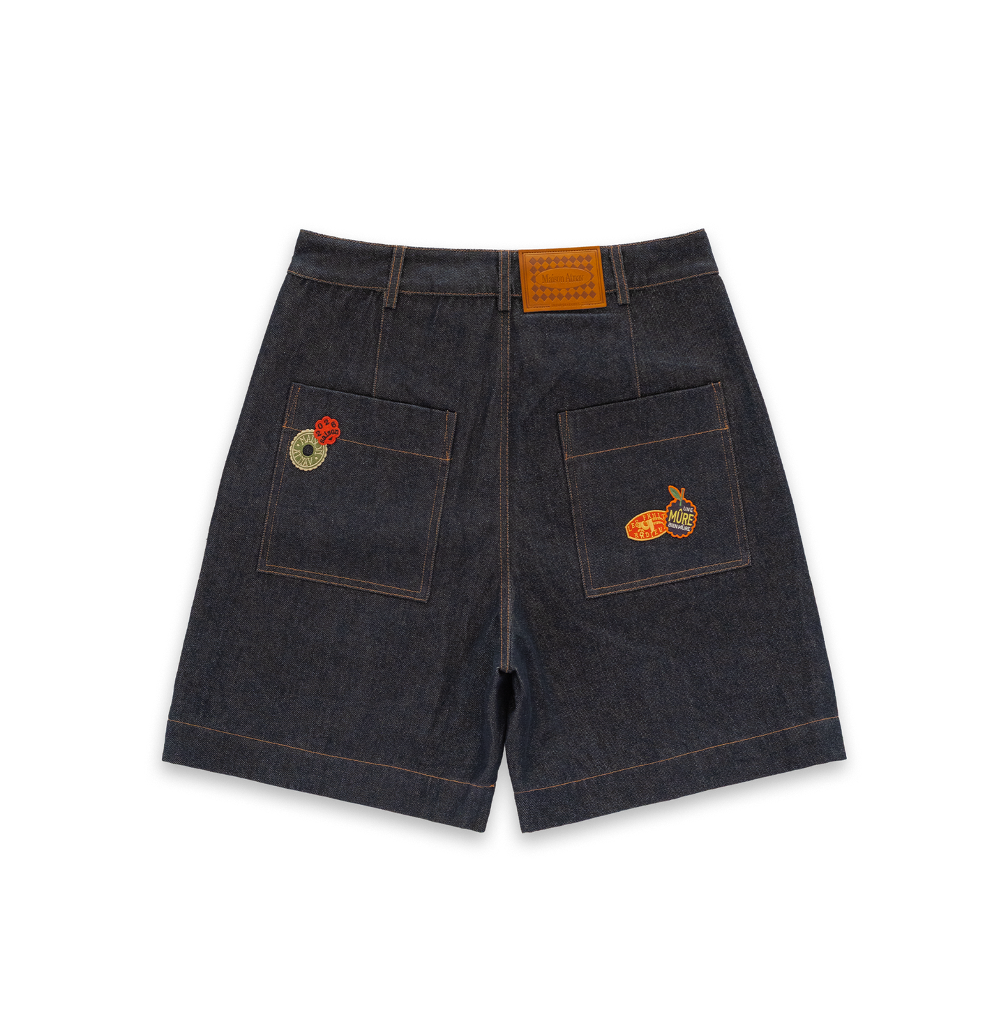 Le short Campana en denim "mûre"