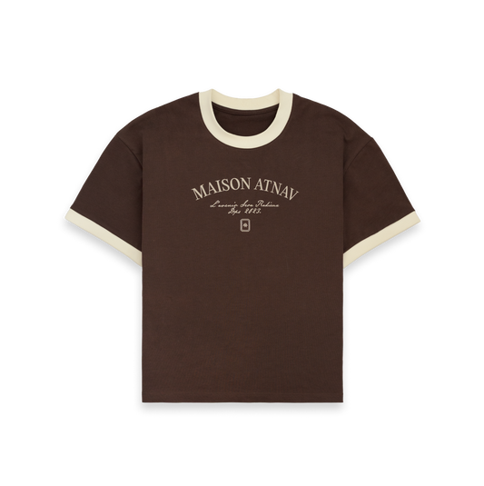 Le tee-shirt M.A marron/écru