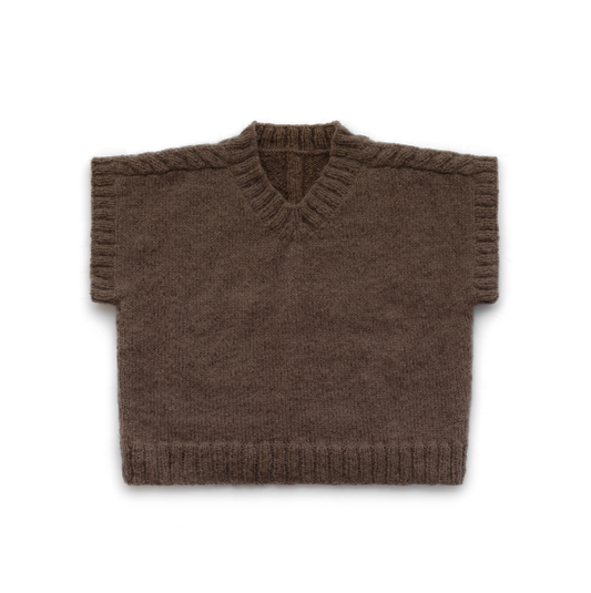 Le gilet sans manches en mohair