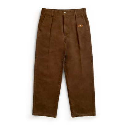 Le pantalon cardo brun