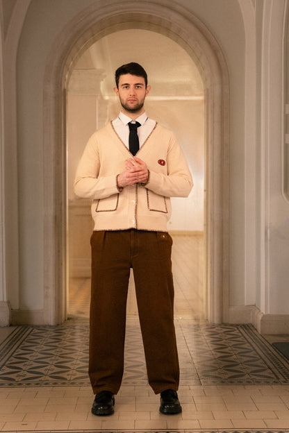 Le pantalon cardo brun